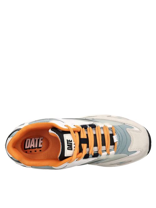 Sneakers in pelle e tessuto D.A.T.E. | SN23 NETBIANCO-AZZURRO